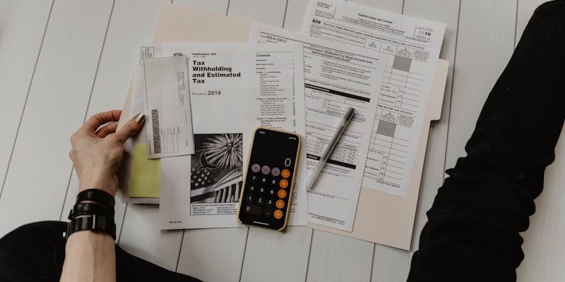Reviewing loan documents at the kitchen table